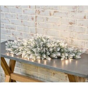 Bethlehem Lights Grand Radiance 36" Swag with 3-in-1 LEDs Snow Spruce